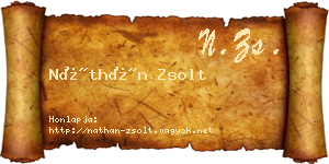 Náthán Zsolt névjegykártya